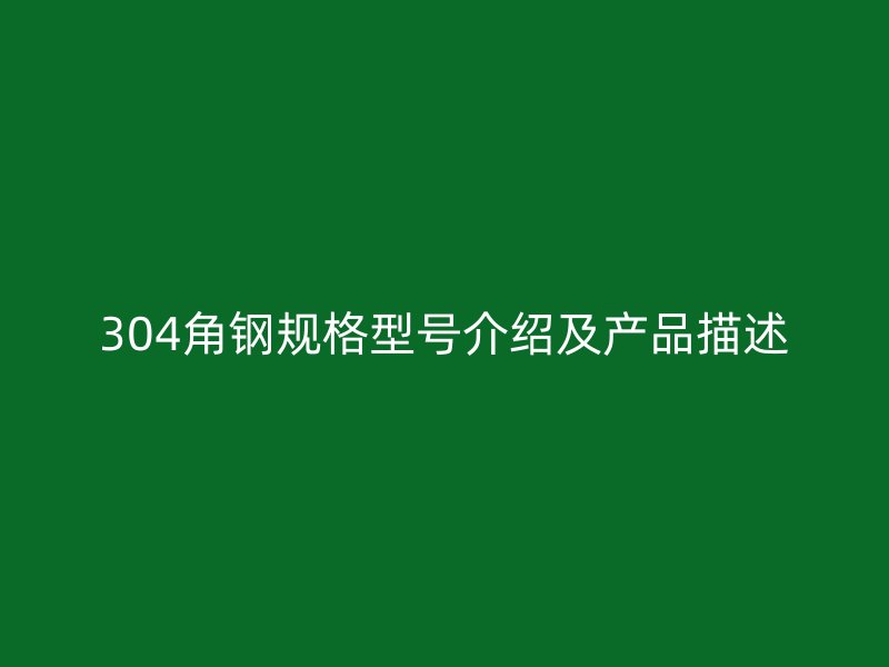 304角鋼規(guī)格型號介紹及產(chǎn)品描述